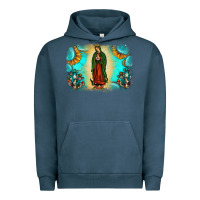 Pigment Midnight Navy gemstone our lady of guadalupe Urban Hoodie - JahusDesignShop