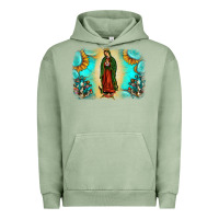 Pigment Oil Green gemstone our lady of guadalupe Urban Hoodie - JahusDesignShop