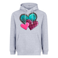 Heather Grey valentine's day hearts Heavyweight Hoodie - AdoDesignShop