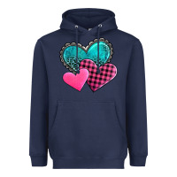 Navy valentine's day hearts Heavyweight Hoodie - AdoDesignShop