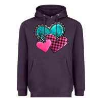 Plum valentine's day hearts Heavyweight Hoodie - AdoDesignShop
