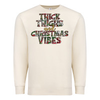 Sandshell thick thighs and Christmas vibes Premium Sweatshirt - AdoDesignShop