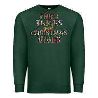 Sports Green thick thighs and Christmas vibes Premium Sweatshirt - AdoDesignShop