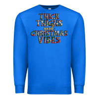 True Royal thick thighs and Christmas vibes Premium Sweatshirt - AdoDesignShop