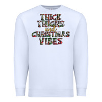 White thick thighs and Christmas vibes Premium Sweatshirt - AdoDesignShop