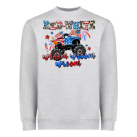 Heather Grey red white wroom wroom wroom Heavyweight Sweatshirt - AdoDesignShop