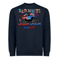 Navy red white wroom wroom wroom Heavyweight Sweatshirt - AdoDesignShop