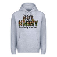 Heather Grey boy nanny from son up to son down Premium Hoodie - CowhideDigitalArt