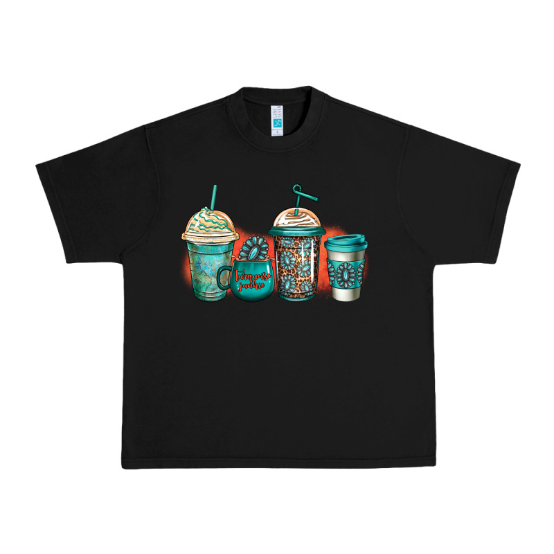 Turquoise Junkie Coffee Cups Urban Heavy Tee by Jasminsmagicworld | Teevron