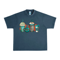 Midnight Navy turquoise junkie coffee cups Urban Heavy Tee - Jasminsmagicworld
