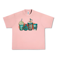 Salmon turquoise junkie coffee cups Urban Heavy Tee - Jasminsmagicworld