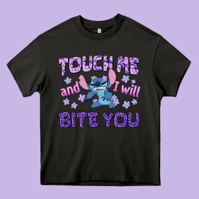 Touch Me And I Will Bite You Heavy Core Tee Designed By Texasbilliewilder
