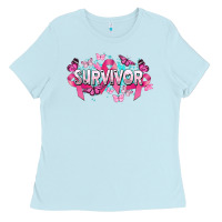 Baby Blue Cancer survivor Cancer Awareness Ladies Tee - HowdyJamesFarm