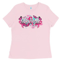 Bubblegum Pink Cancer survivor Cancer Awareness Ladies Tee - HowdyJamesFarm