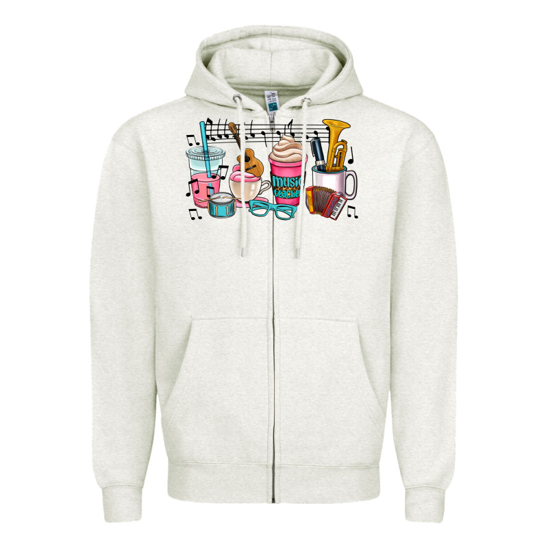 Music Teacher Zipper Hoodie by AdoDesignShop | Teevron