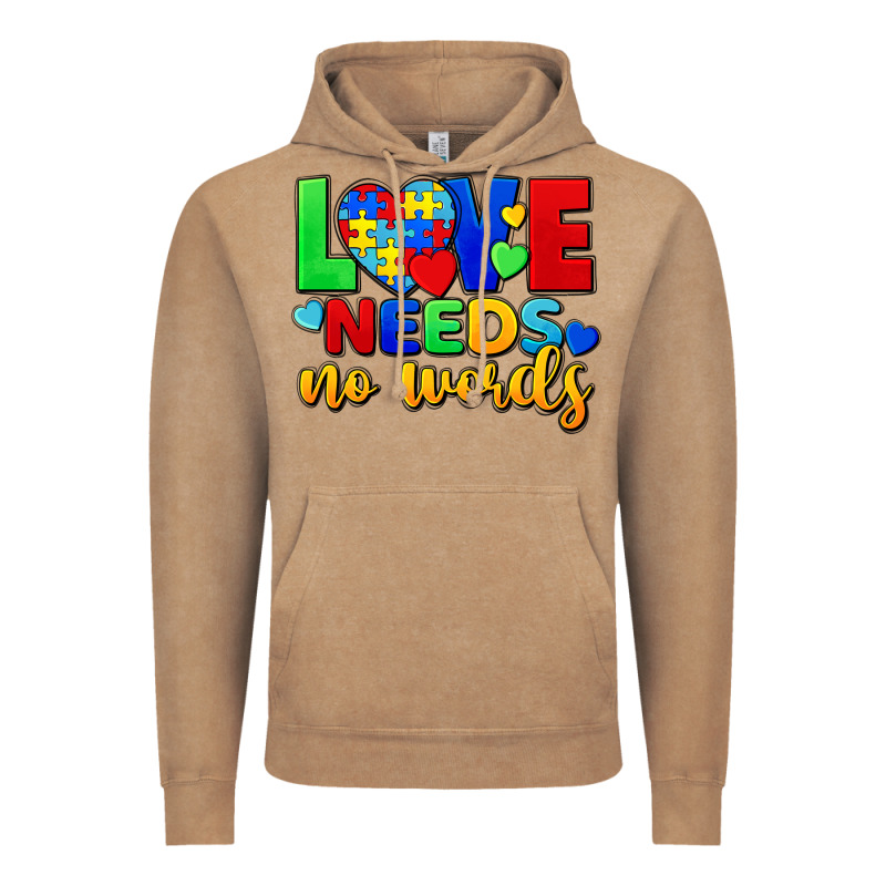 Love Needs No Words Vintage Hoodie by FaDigitalArtStudio | Teevron