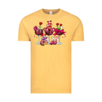 Vintage Mustard valentine's day wine glasses Vintage Tee - OliviaCreatesArt