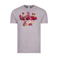 Vintage Zinc valentine's day wine glasses Vintage Tee - OliviaCreatesArt