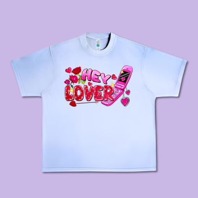 Hey Lover Flip Phone Valentine's Day Urban Heavy Tee Designed By Fadigitalartstudio