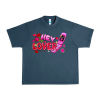 Midnight Navy Hey lover flip phone Valentine's Day Urban Heavy Tee - FaDigitalArtStudio