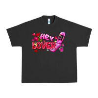 Pigment Black Hey lover flip phone Valentine's Day Urban Heavy Tee - FaDigitalArtStudio