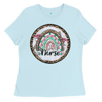 Baby Blue nurse coaster Ladies Tee - CowGirlArtShop