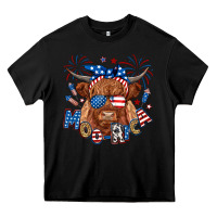 Black moo rica highland cow Heavy Core Tee - RanaPortraitStore