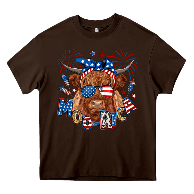 Moo Rica Highland Cow Heavy Core Tee by RanaPortraitStore | Teevron