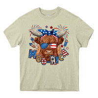 Mossy moo rica highland cow Heavy Core Tee - RanaPortraitStore