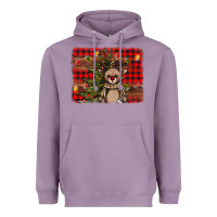 Lavender reindeer trees background Heavyweight Hoodie - AdoDesignShop