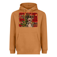 Meerkat reindeer trees background Heavyweight Hoodie - AdoDesignShop