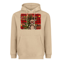 Mushroom reindeer trees background Heavyweight Hoodie - AdoDesignShop