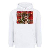 White reindeer trees background Heavyweight Hoodie - AdoDesignShop