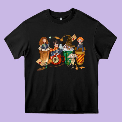 Wizards Coffee Cups Heavy Core Tee Designed By Texasbilliewilder