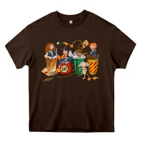Chocolate Brown wizards coffee cups Heavy Core Tee - texasbilliewilder