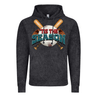 Vintage Black 'tis the season baseball Vintage Hoodie - FaDigitalArtStudio