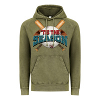 Vintage Olive 'tis the season baseball Vintage Hoodie - FaDigitalArtStudio