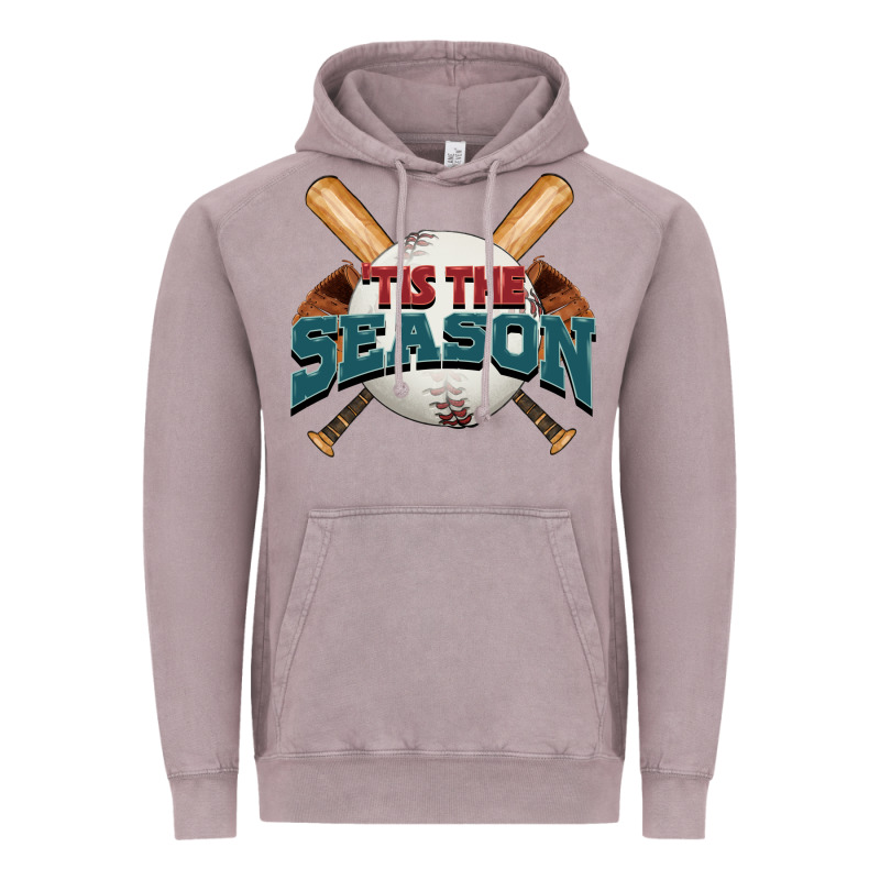 'tis The Season Baseball Vintage Hoodie by FaDigitalArtStudio | Teevron