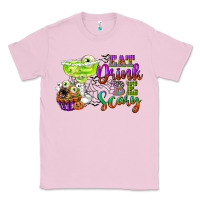 Bubblegum Pink eat drink and be scary Classic Tee - CowGirlArtShop