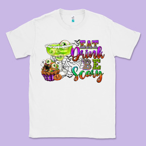 Eat Drink And Be Scary Classic Tee Designed By Cowgirlartshop