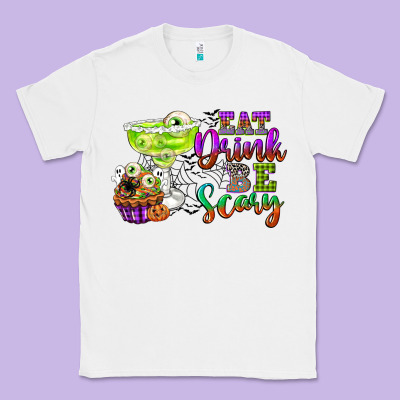 Eat Drink And Be Scary Classic Tee Designed By Cowgirlartshop