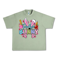 Oil Green Easter Teacher bunny Urban Heavy Tee - OliviaCreatesArt