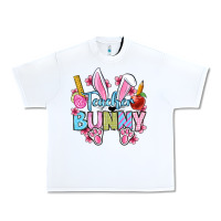 White Easter Teacher bunny Urban Heavy Tee - OliviaCreatesArt