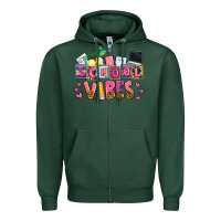 Sports Green school vibes Zipper Hoodie - AdoDesignShop