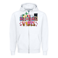 White school vibes Zipper Hoodie - AdoDesignShop