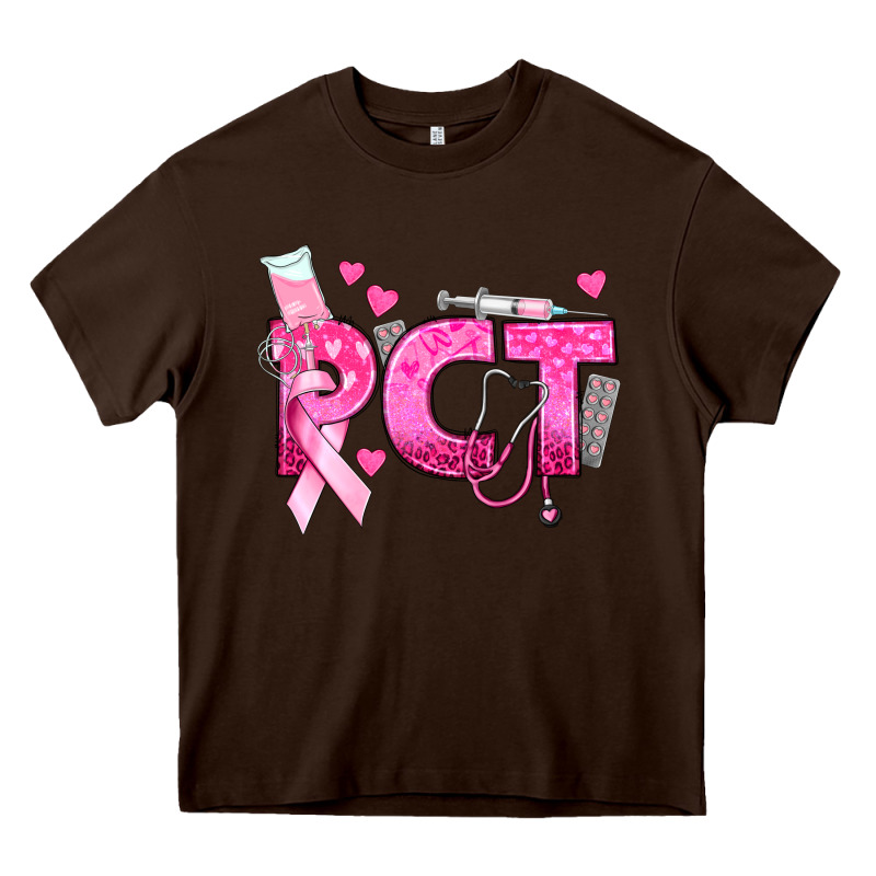 Breast Cancer Pct Patient Care Technician Heavy Core Tee by texasbilliewilder | Teevron