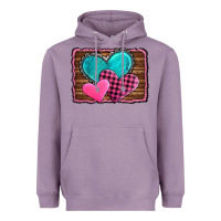 Lavender valentine's day hearts turquoise heart Heavyweight Hoodie - AdoDesignShop