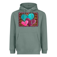 Sage valentine's day hearts turquoise heart Heavyweight Hoodie - AdoDesignShop