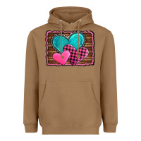Valentine's Day Hearts Turquoise Heart Heavyweight Hoodie | Teevron