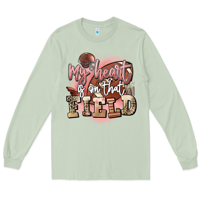 My Heart Is On That Field Long Sleeve Tee by FaDigitalArtStudio | Teevron
